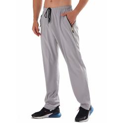 AIRIKE Pants for Men Quick Dry Polyester Lightweight Athletic Hiking gym casual Elastic Waist Sweatpants with Pockets