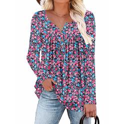 ROSELINLIN Tunic Tops to Wear with Leggings 2022 Button Down Pullover Shirt Long Sleeve XXL