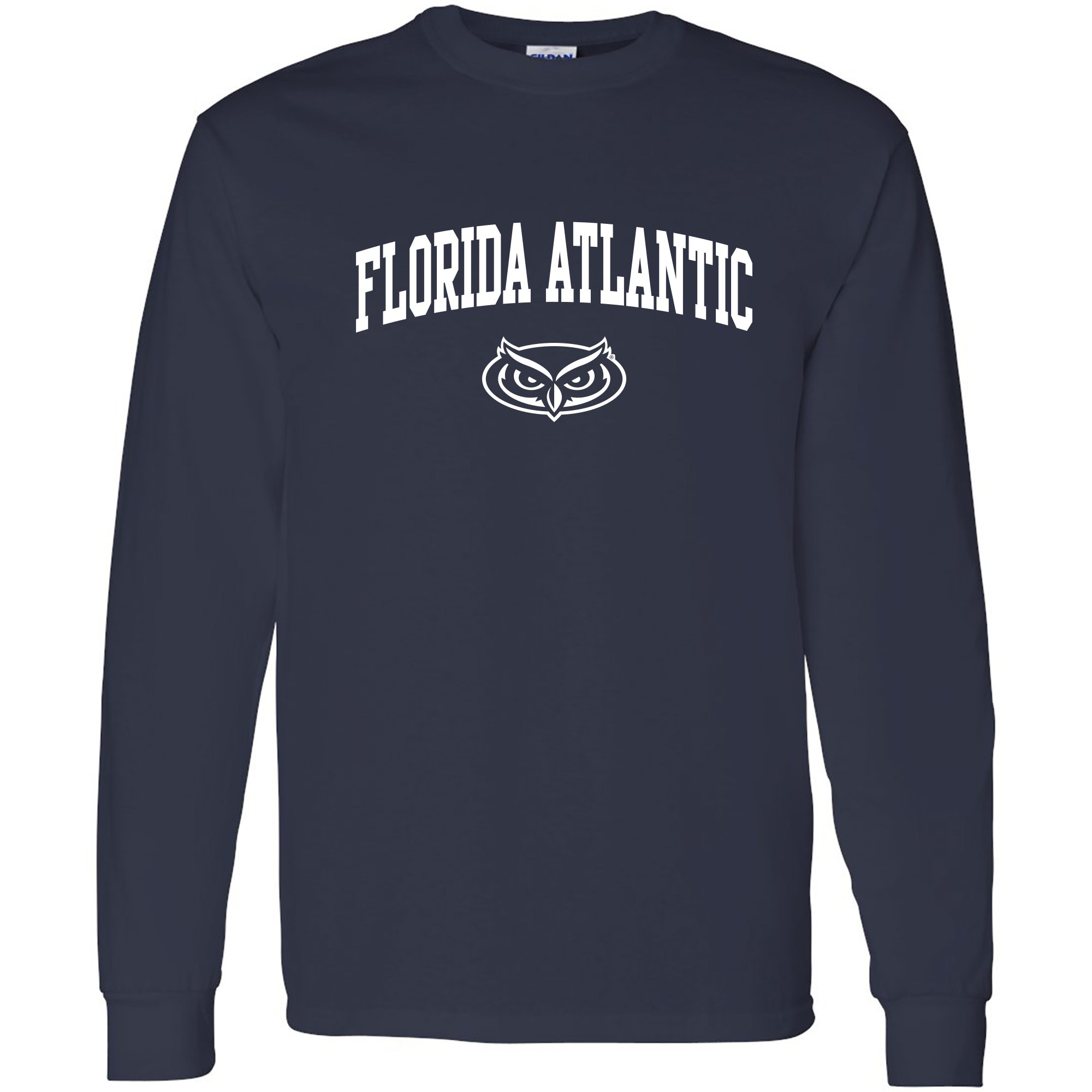 UGP Campus Apparel AL03 - FAU Florida Atlantic Owls Arch Logo Long Sleeve - X-Large - Navy