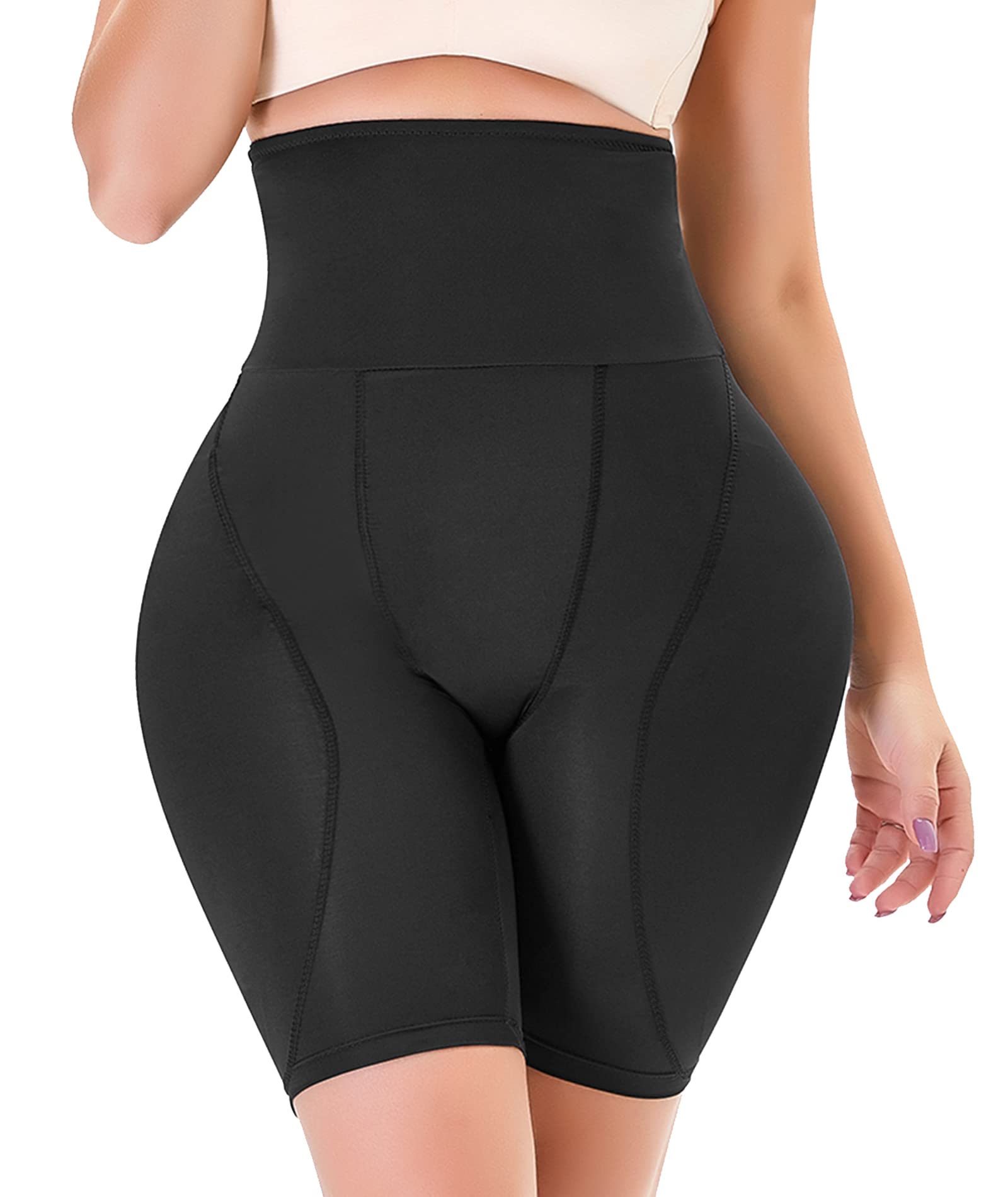  Women Shapewear Butt Lifter Body Shaper Panties High Waist  Hip Padded Enhancer Booty Lifter Tummy Control Panty Black