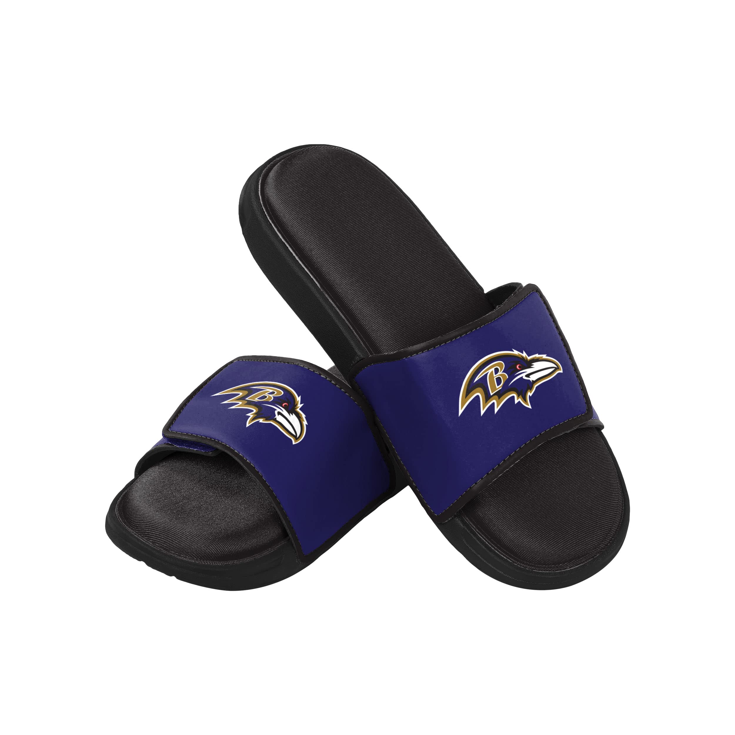 FOCO Baltimore Ravens NFL Mens Foam Sport Slide - L