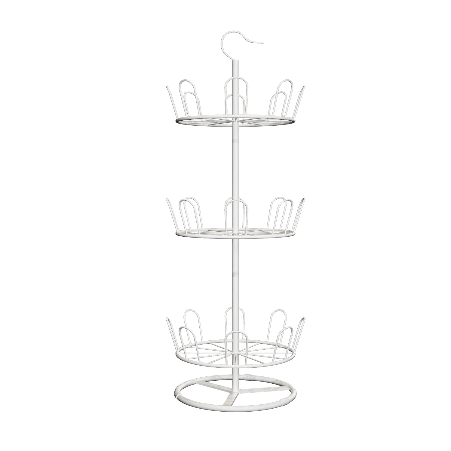 OLDRAINBOW Revolving Shoe Rack Iron Shoe Tree Rack,Standing circular ...