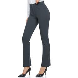HISKYWIN Womens Dress Pants Yoga Work Office Business Casual Slacks Stretch Bootcut Petite Golf Pants with Pockets Zipper Fly HF