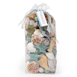 ANDALUcA Ocean Plumes Scented Seashell Potpourri  Made in california  Large 20 oz Bag  Fragrance Vial  Scents of Orange, Lime, B