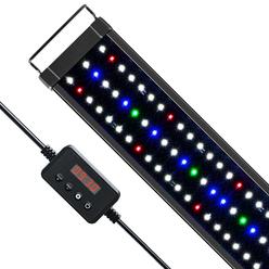 NICREW ClassicLED Plus LED Aquarium Light with Timer, 18 Watts, for 24 to 30 Inch Fish Tank Light, Daylight and Moonlight Cycle,