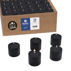 Royal Imports Votive candle, Unscented Black Wax, Box of 72, for Wedding, Birthday, Holiday  Home Decoration by Royal Imports (10 Hour)