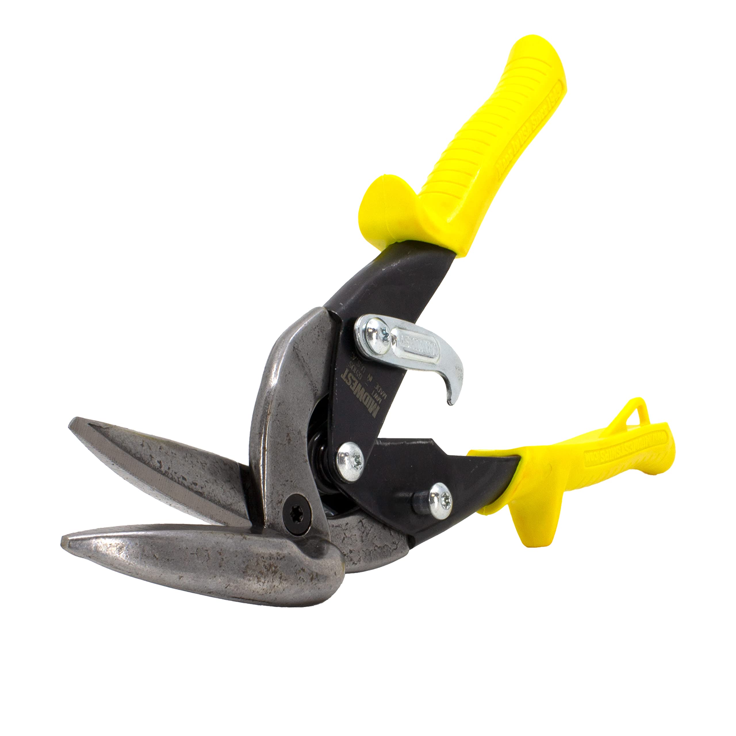 Midwest Snips MIDWEST Aviation Snip - Straight cut Offset Tin cutting Shears with Forged Blade  KUSHN-POWER comfort grips - MWT-6510S