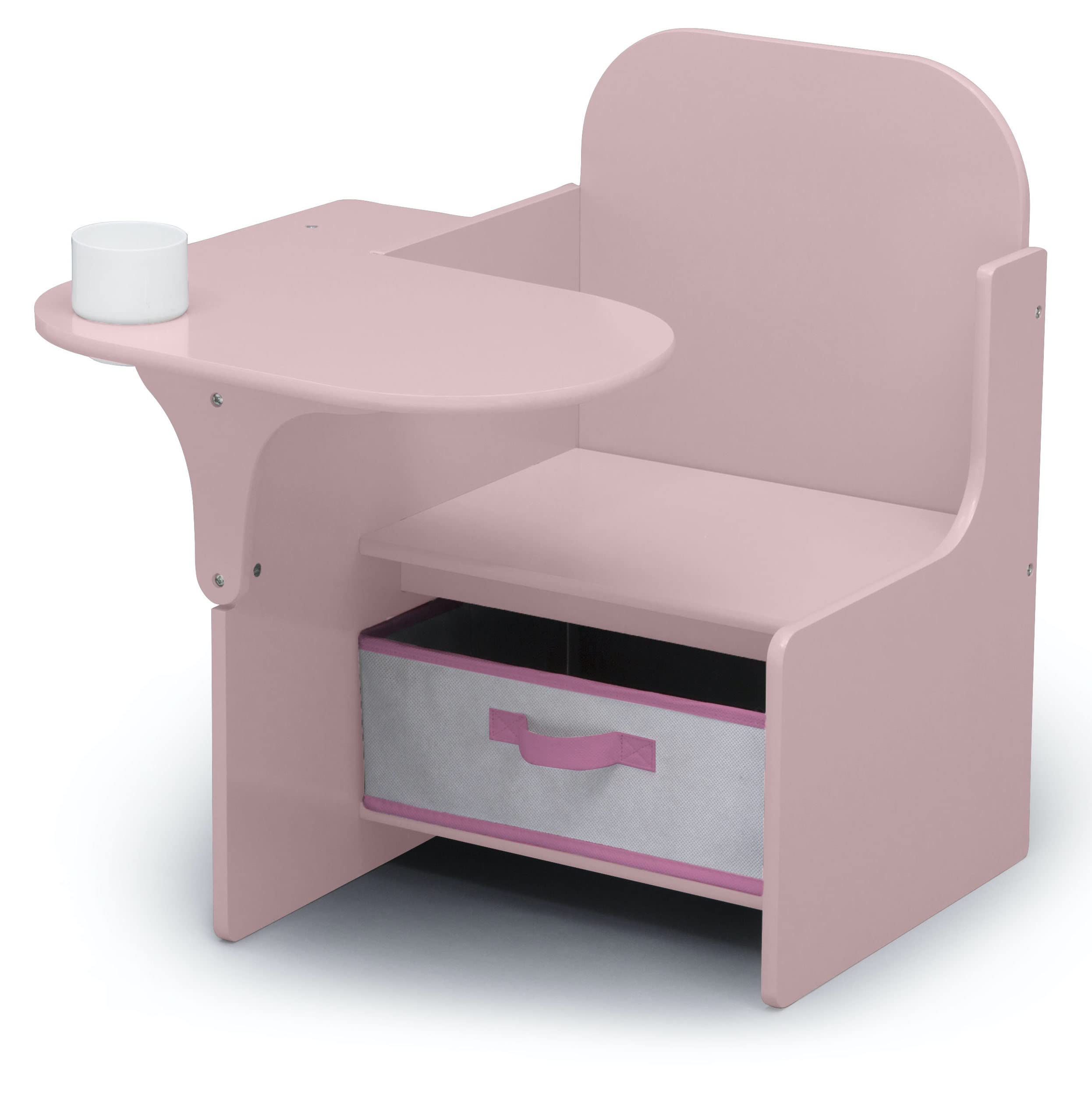 Delta children MySize chair Desk with Storage Bin - greenguard gold certified, Dusty Rose