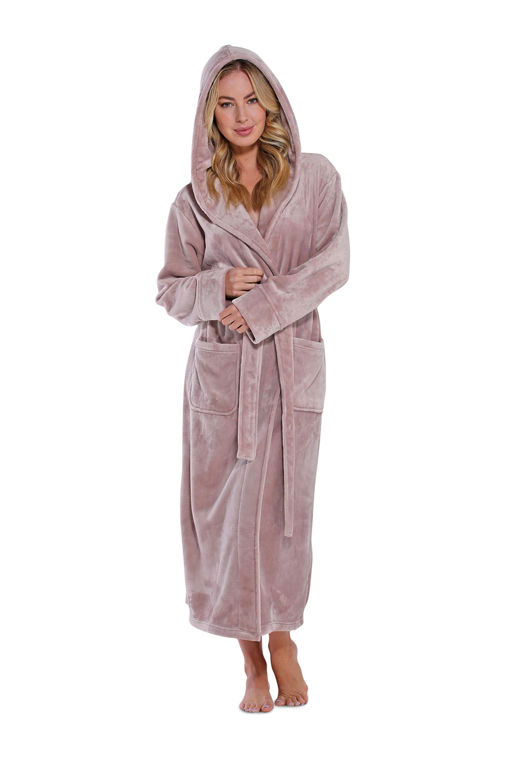 Turquaz Plush Robes For Women Soft Warm Fleece Bathrobe for