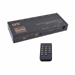 U9 ViewHD HDMI 3x1 HDMI 20 Switch with Audio Extractor Support 4K60Hz  HDcP 22  ARc  Audio EDID Selection  Toslink  Analog RcA LR  