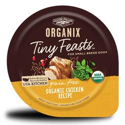 Castor   Pollux castor  Pollux Organix Tiny Feasts grain Free Organic chicken Recipe Dog Food Trays, 35 Ounce (Pack of 12)