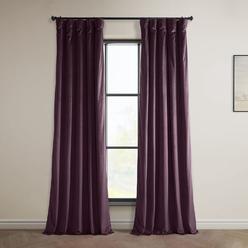 HPD Half Price Drapes Heritage Plush Velvet curtains for Bedroom  Living Room 50 X 84, VPYc-190162-84 (1 Panel) Winter Plum