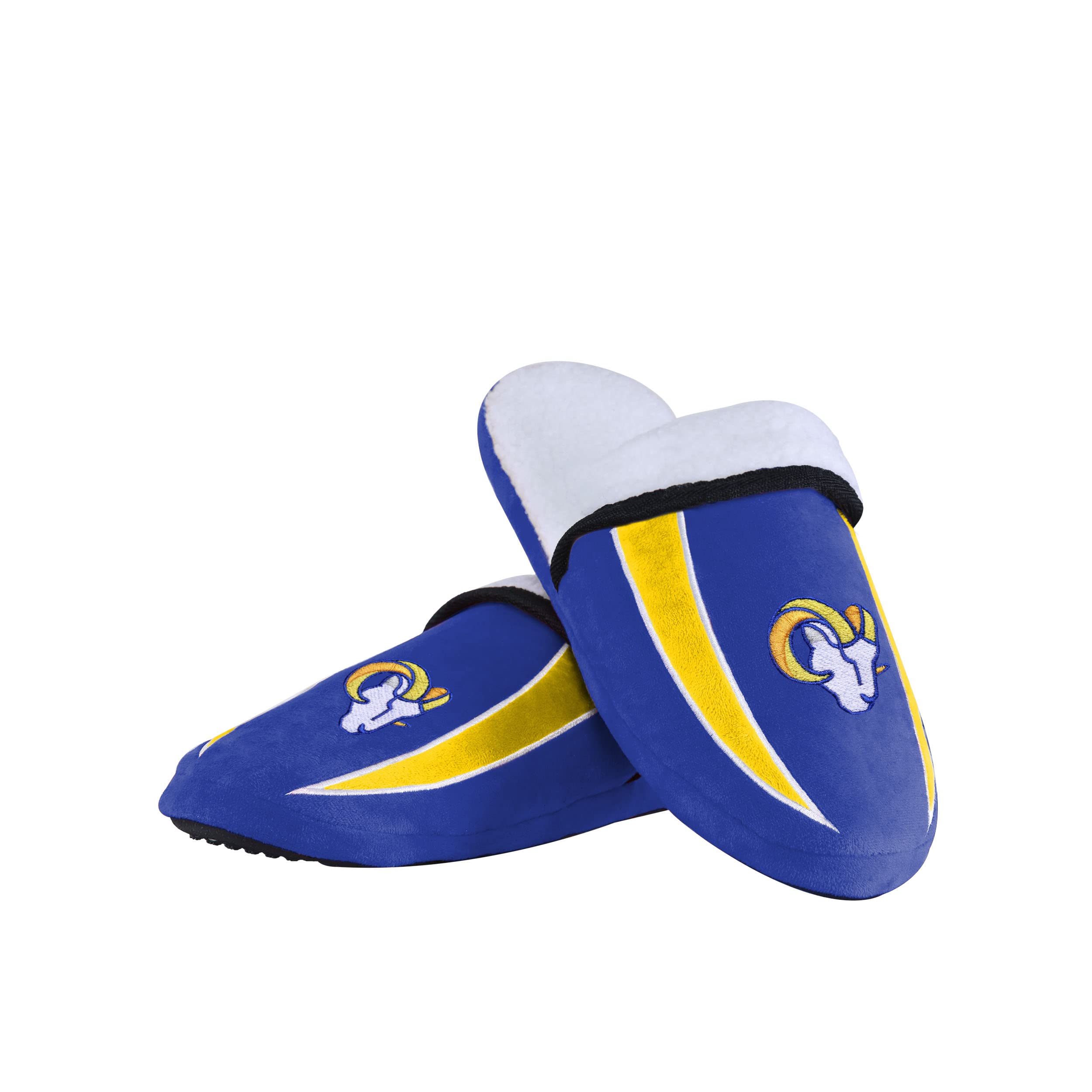 Foco Los Angeles Rams NFL Mens Sherpa Slide Slippers - S