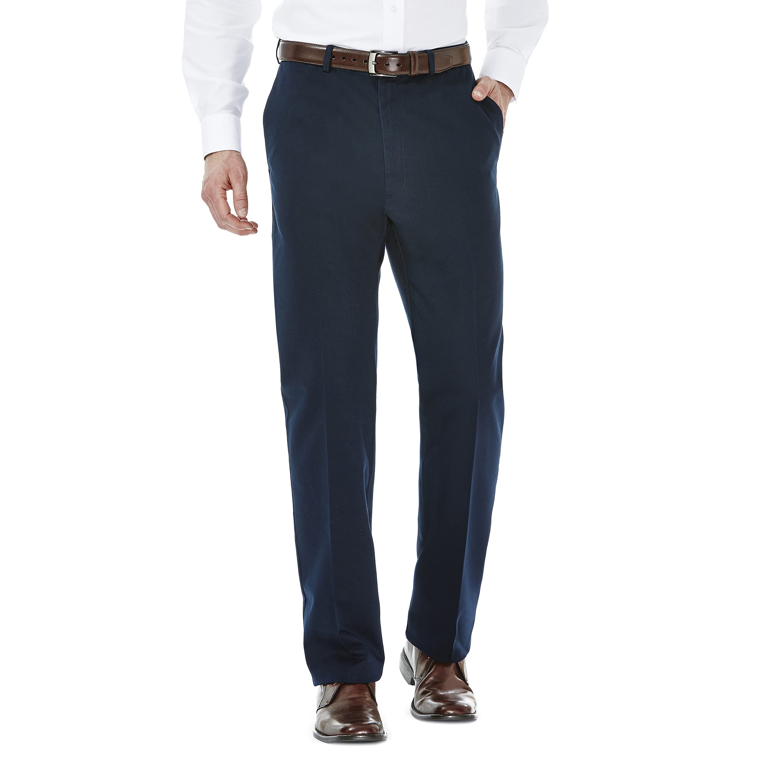 Haggar Mens Work To Weekend No Iron Flat Front Pant Reg And Big  Tall Sizes