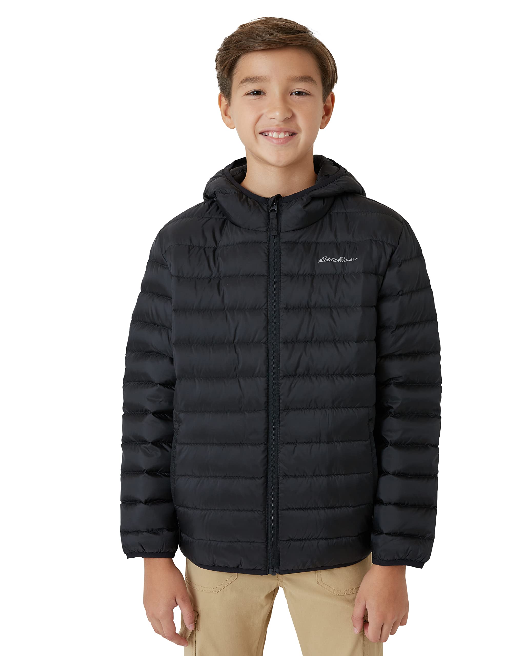 Eddie Bauer Kids Jacket - cirrusLite Weather Resistant Insulated Quilted Bubble Puffer coat for Boys and girls (3-20), Size 8, B