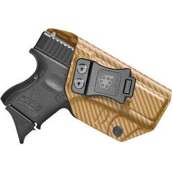 Amberide IWB KYDEX Holster compatible with glock 26 gen(3-5)  glock 2733 gen(3-4) Pistol  Inside Waistband  Adjustable cant  US 