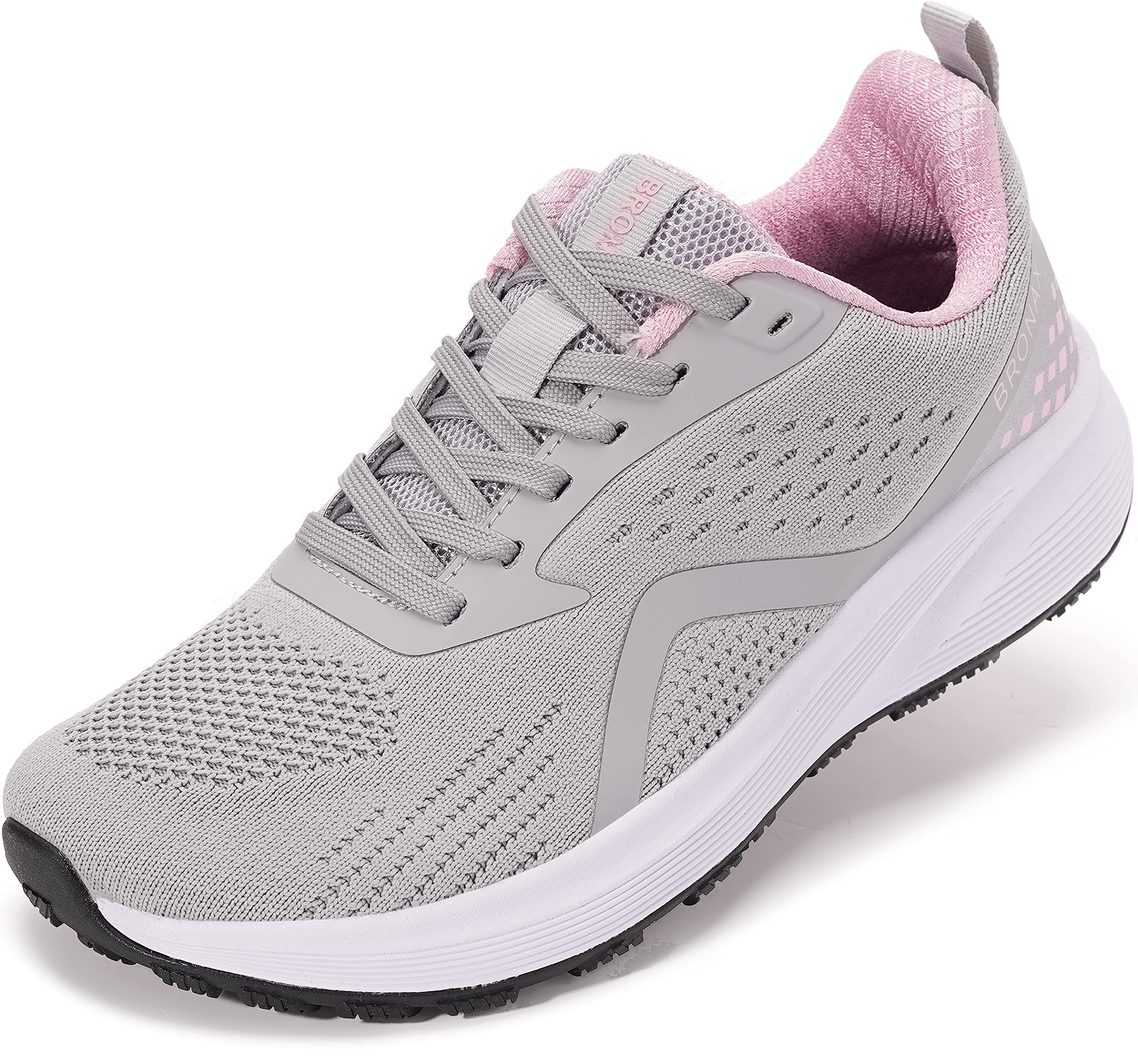 BRONAX Womens Wide Tennis Running Shoes Gym Workout Training Size 10w with Arch Support Athletics Sport Stylish Female Sneakers 