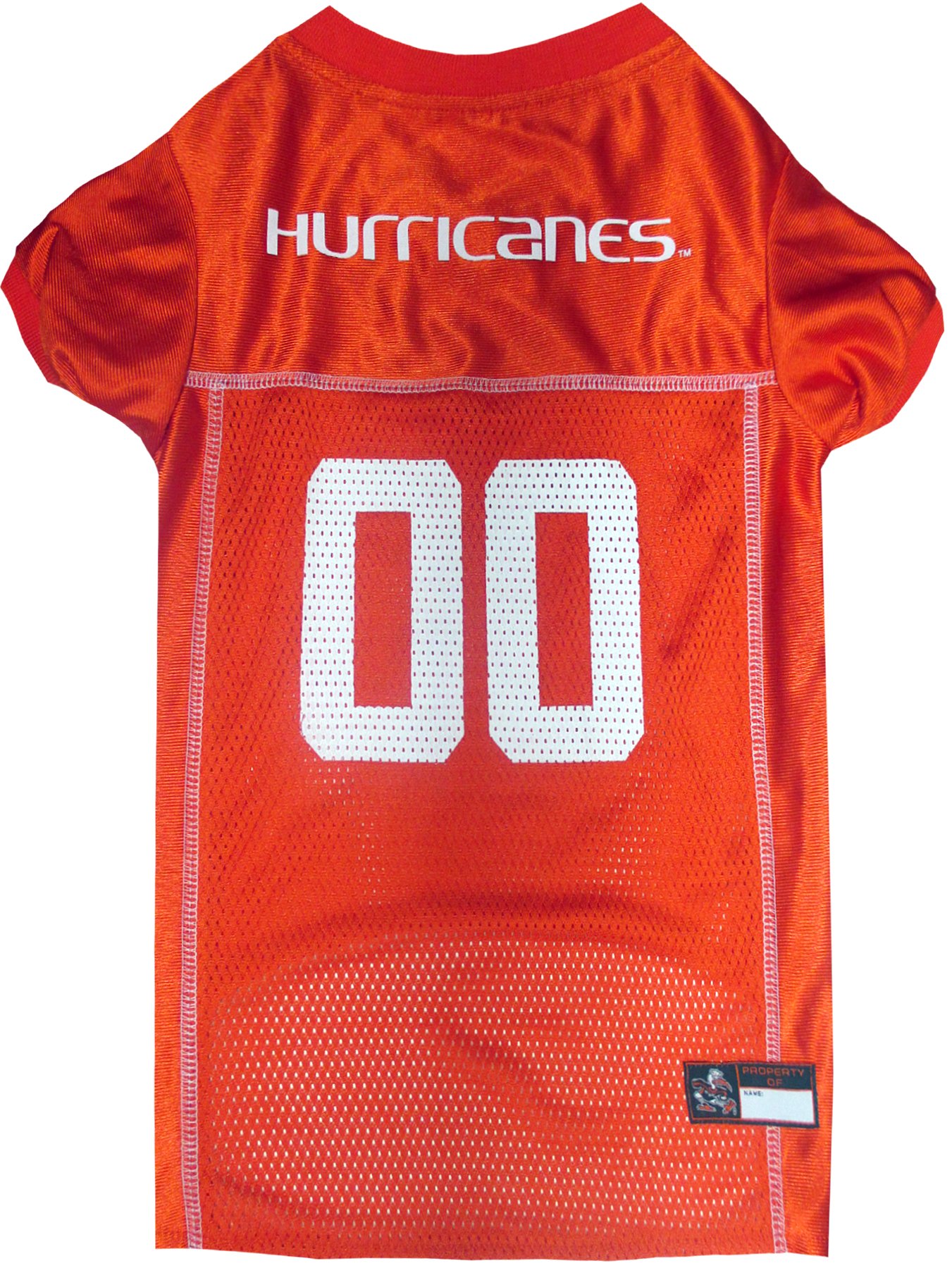 Pets First NcAA college Miami Hurricanes University Mesh Jersey for DOgS  cATS, Medium Licensed Big Dog Jersey with your Favorite FootballB