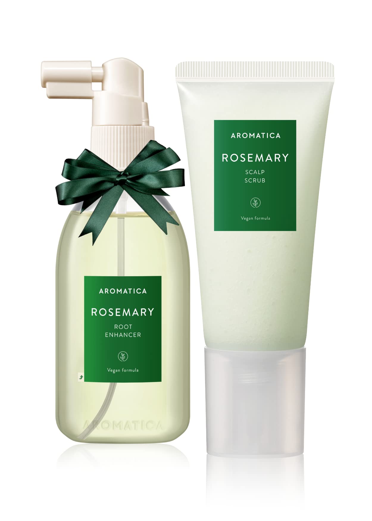 AROMATIcA Rosemary Scalp Scrub and Scalp Spray Set - Protect and Refresh Your Hair from Toxins with Rosemary Oil