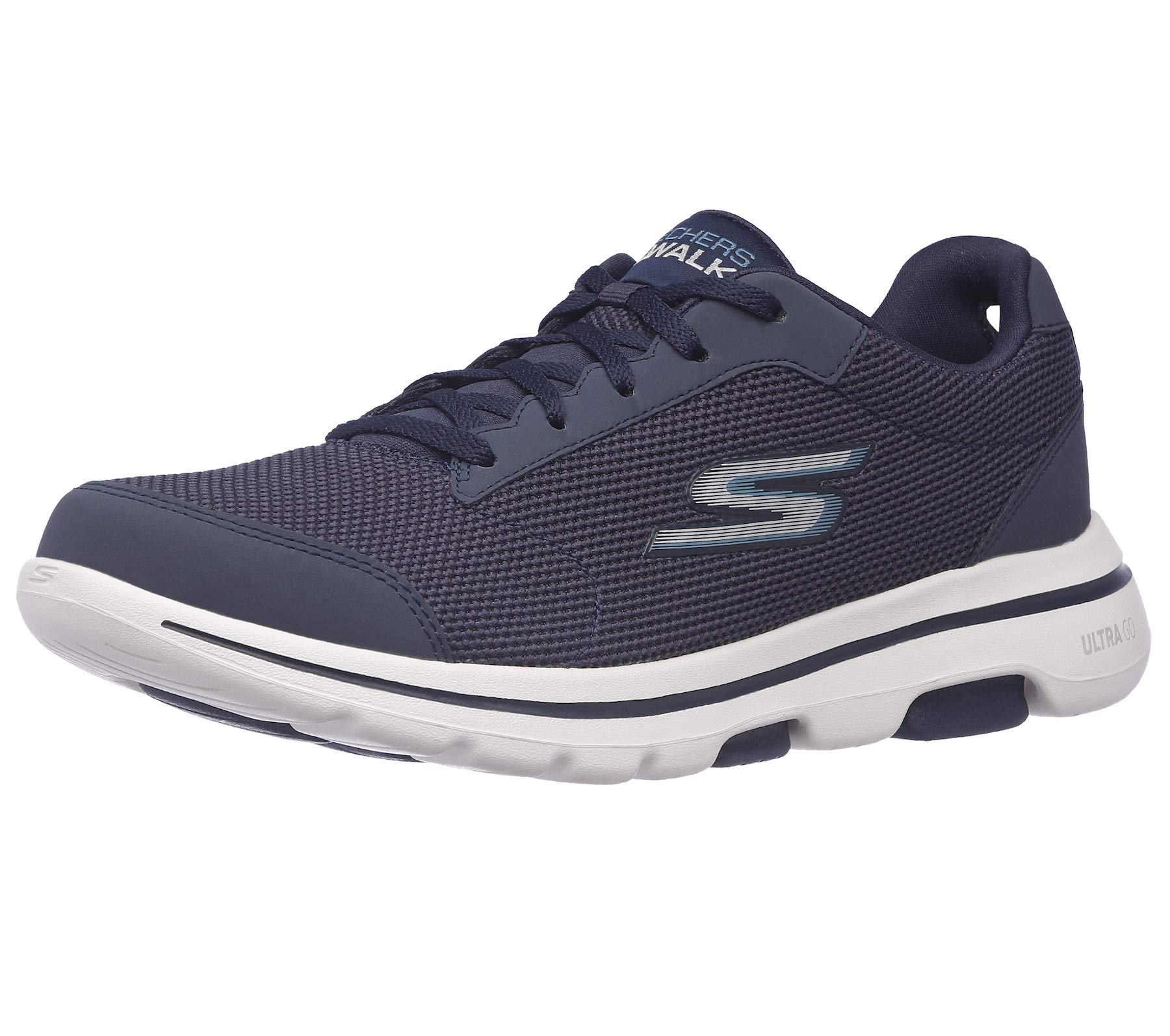 Skechers Mens gowalk 5 Qualify-Athletic Mesh Lace Up Performance Walking Shoe Sneaker, NavyBlue, 7 X-Wide