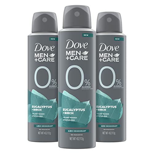 Dove Men + Care Dove Men+Care Deodorant?Spray Aluminum Free Deodorant Eucalyptus and Birch Naturally Derived Plant Based Mens Deodorant Moisturi