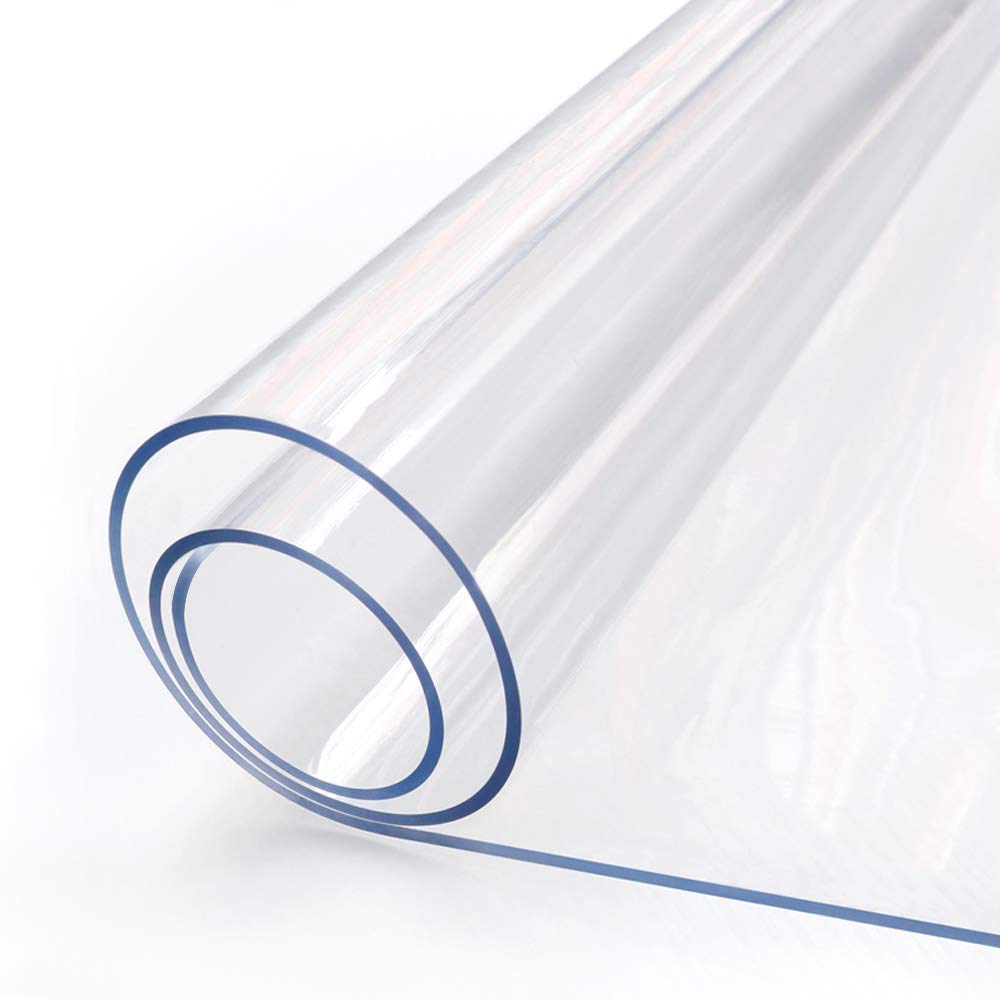 Easy Easy Life clear Plastic Table Protector for Dining Room Table Square Vinyl PVc Tablecloth Kitchen glass coffee Marble Table countertop Woo