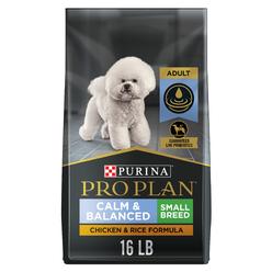 Purina Pro Plan calm  Balanced Adult Small Breed chicken  Rice Formula Dry Dog Food - 16 lb Bag