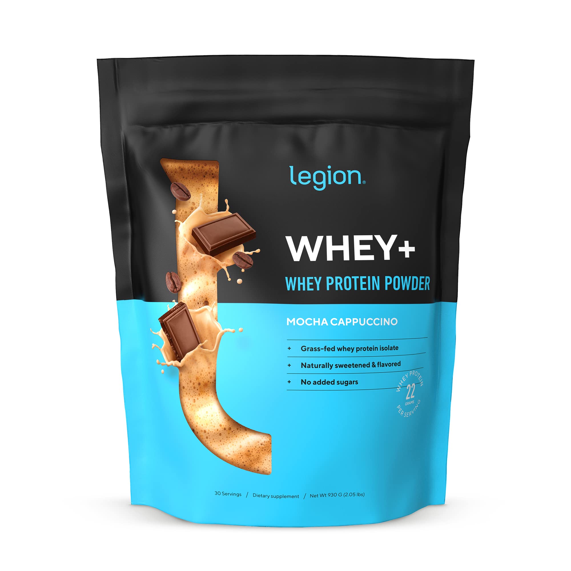 LEgION Whey Whey Isolate Protein Powder from grass Fed cows - Low carb, Low calorie, Non-gMO, Lactose Free, gluten Free, Sugar F