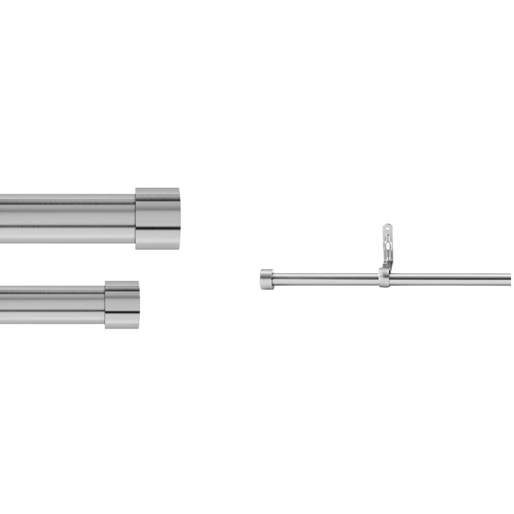 Umbra Cappa Double Curtain Rod, Includes 2 Matching Finials, Brackets & Hardware, 120 to 180-Inch, Nickel & Cappa ????? Adjustab