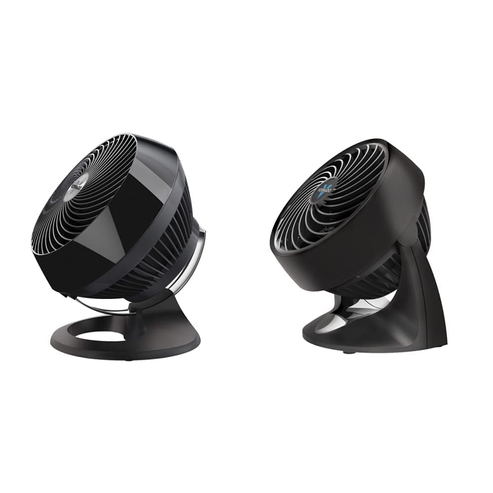 Vornado 660 Large Whole Room Air Circulator Fan with 4 Speeds and 90-Degree Tilt, 660-Large, Black & 133 Compact Air Circulator 