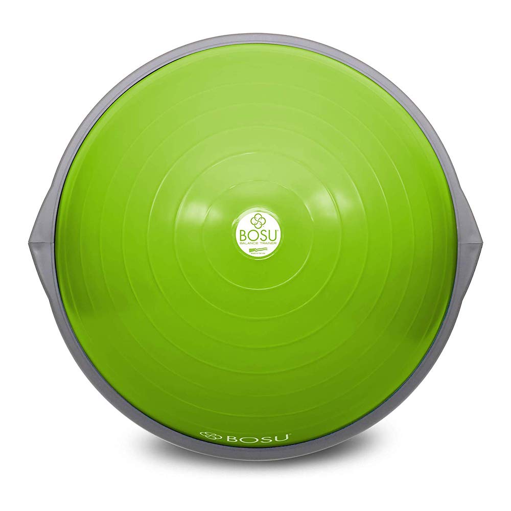 Bosu 65-centimeter Dynamic Non-Slip Travel-Size Home gym Workout Balance Ball Pod Trainer for Strength and Flexibility, Lime gre