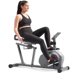 Sunny Health  Fitness Essentials Smart Recumbent Bike with Exclusive SunnyFitA App Enhanced Bluetooth connectivity - SF-RB422003