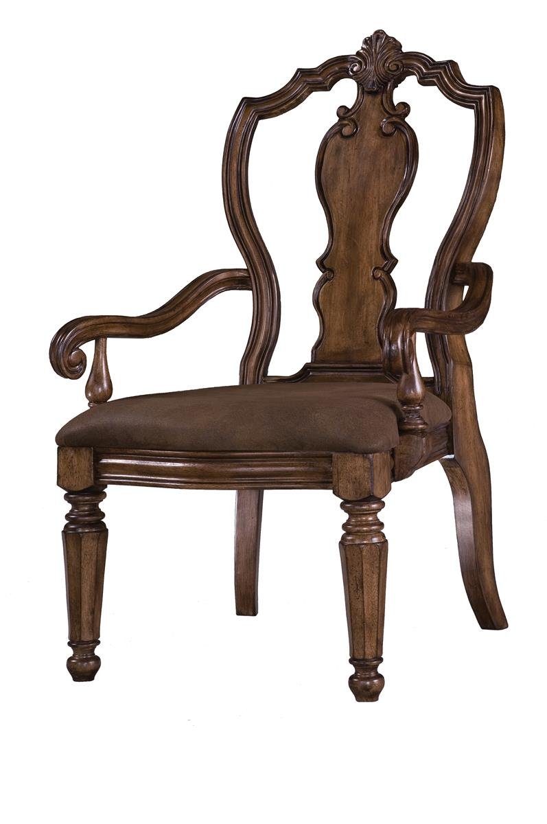 Pulaski San Mateo carved Back Arm chair