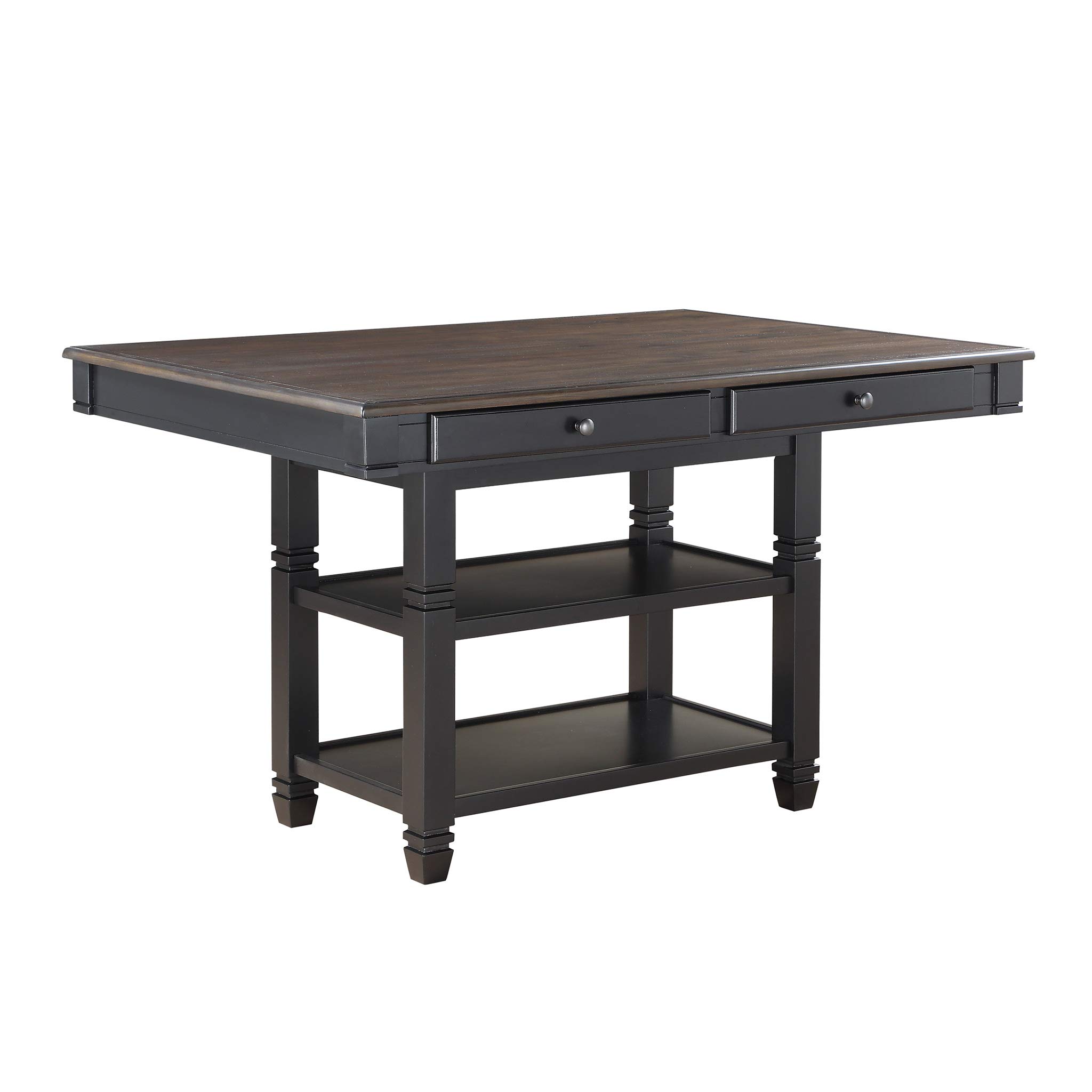 Homelegance 60 x 42 Two-Tone counter Height Dining Table, BlackNatural