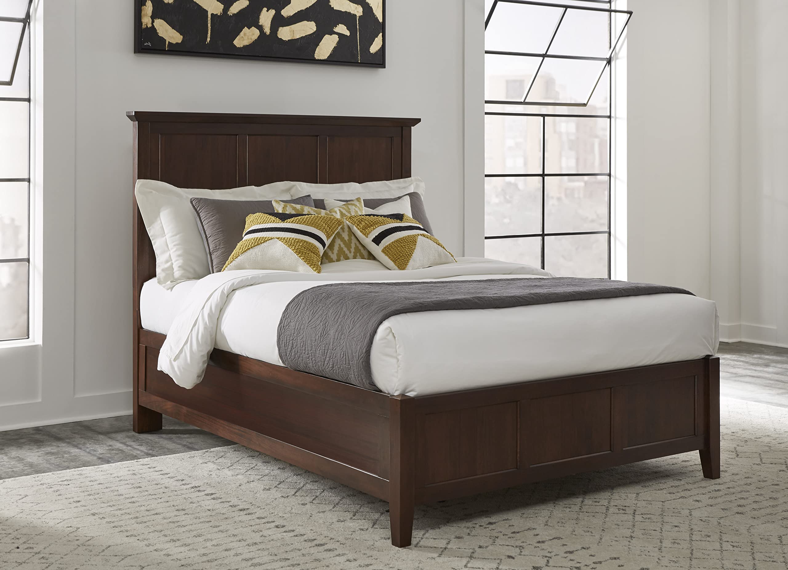 Modus Furniture Solid-Wood Bed, california King, Paragon - Truffle