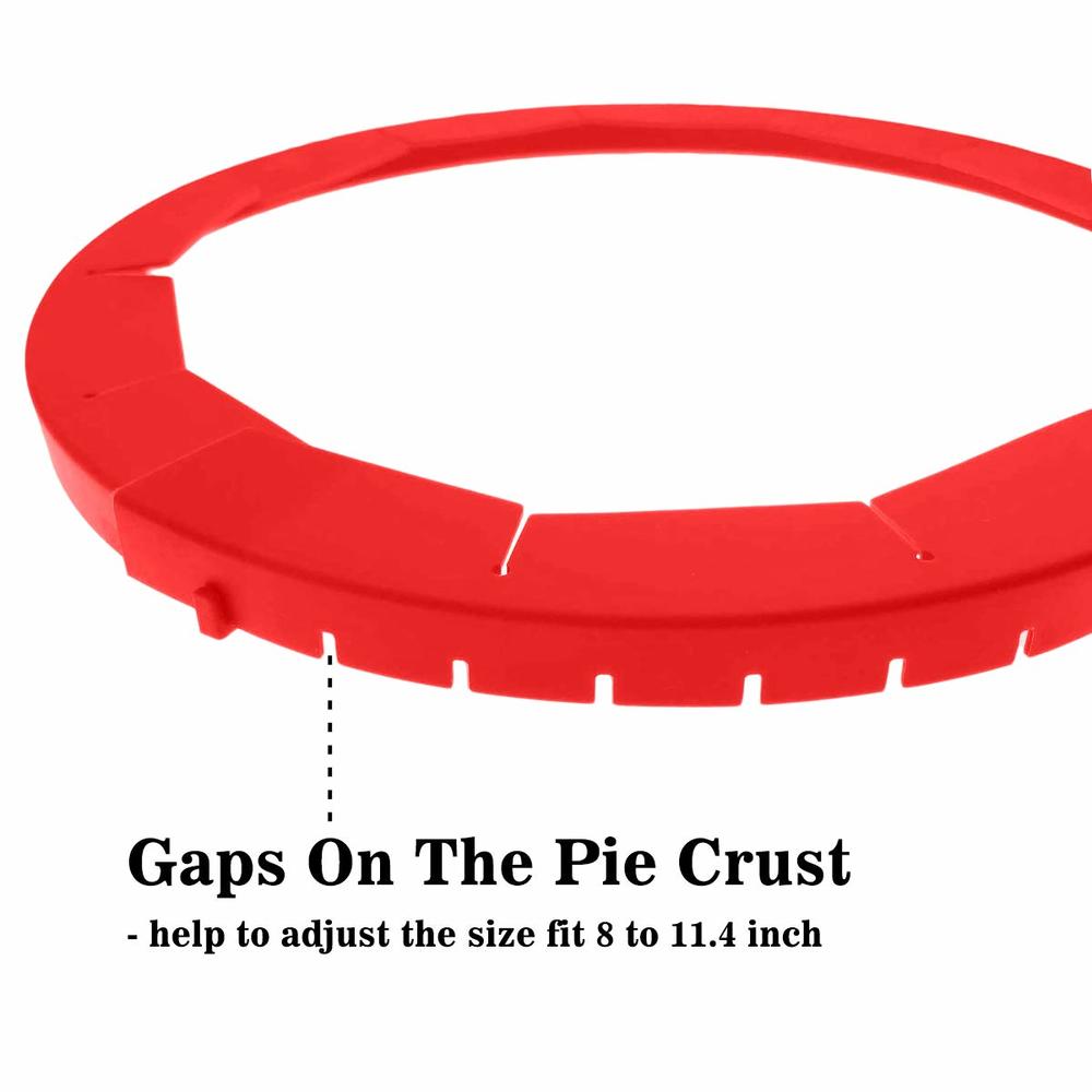 Pie Crust Rings Antenda Adjustable Silicone Pie Crust Shields - Baking Protectors Cover ...