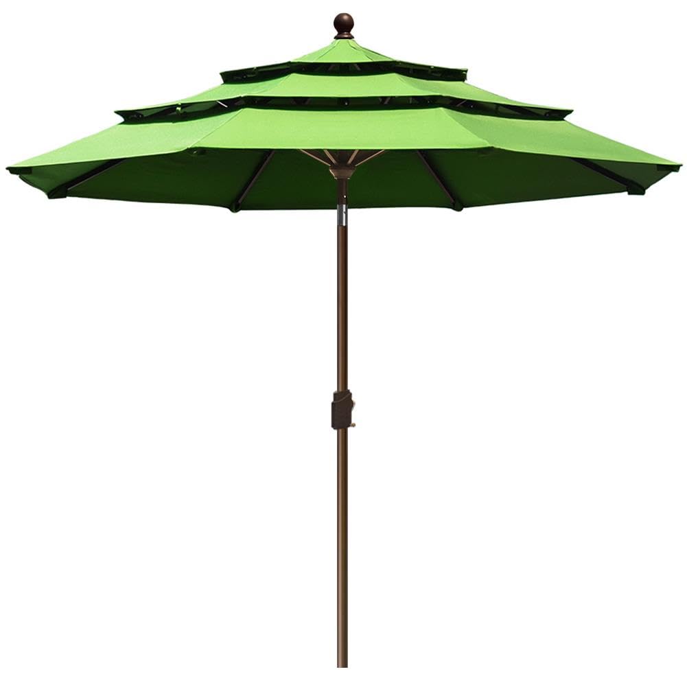 falcon patio umbrella FIM Flexy Aluminum 10' x 16' Rectangular Offset Patio Umbrella