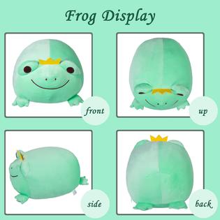 Super Soft Frog Plush Stuffed Animal - Squishy Huggable Pillow Toy For Kids (10" Green)