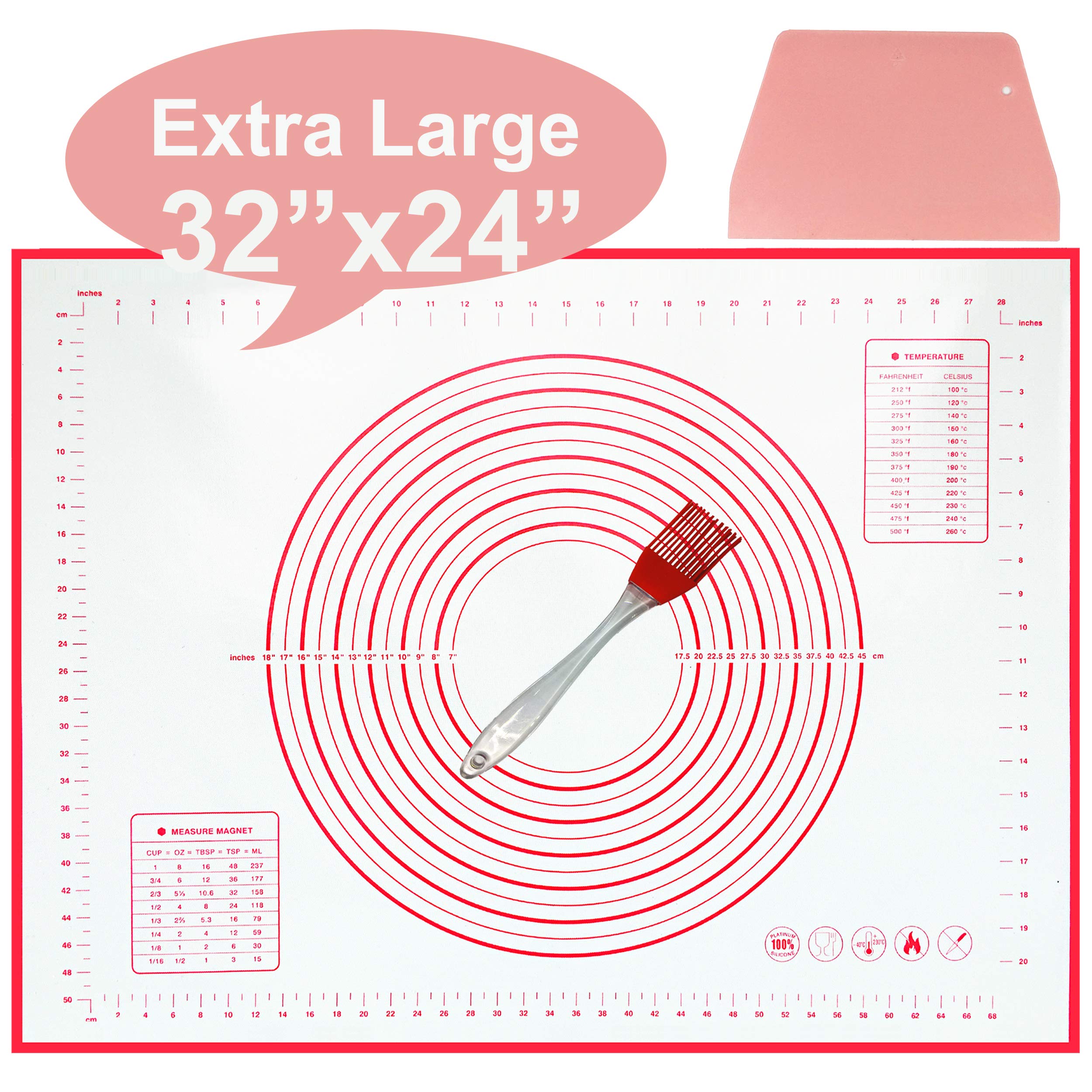 Silicone Baking Mat Ludlz Large Silicone Pastry Mat Extra Thick