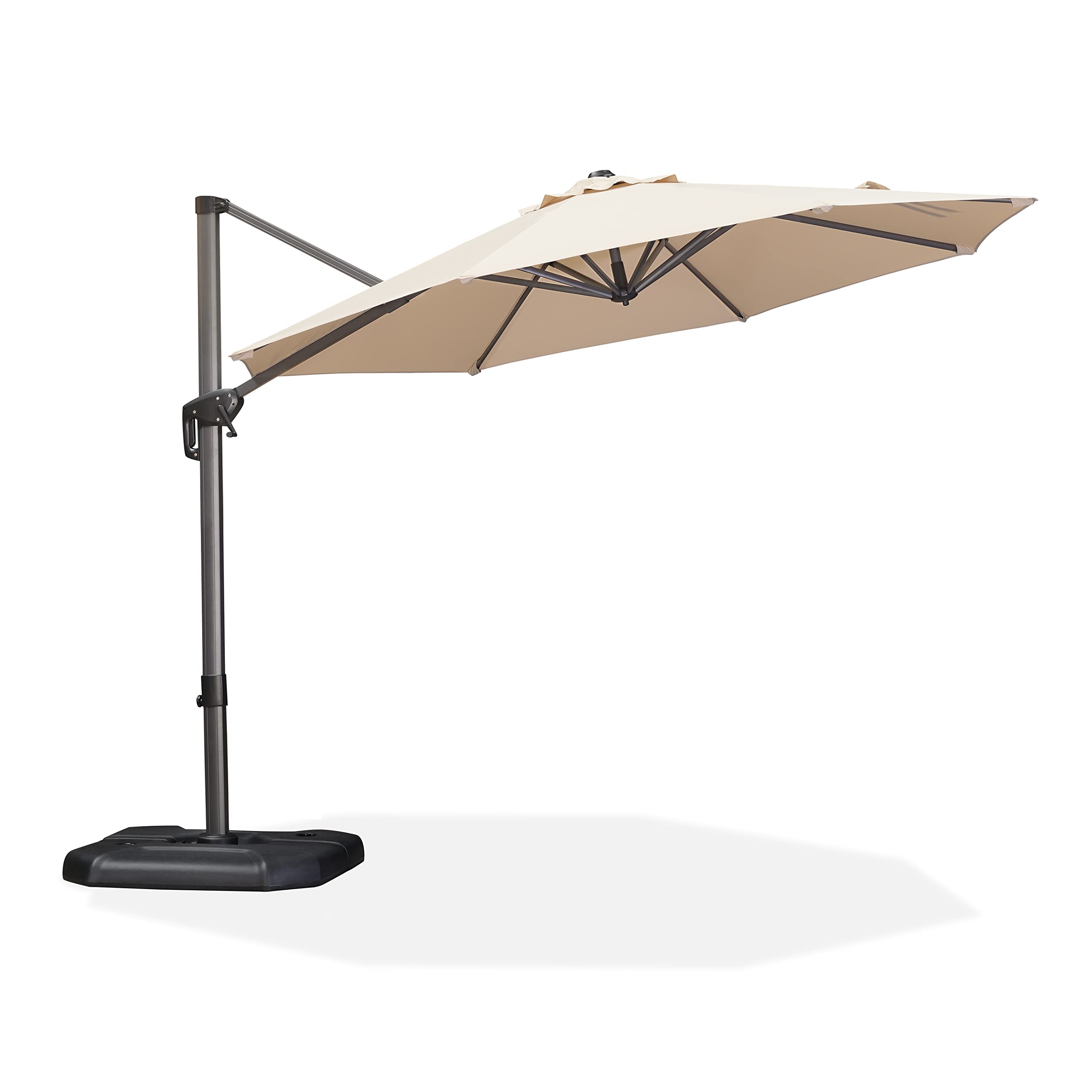 Purple Leaf ZY04XHR10-KK 10 Feet Patio Umbrella Outdoor Cantilever Round Umbrella Aluminum Offset Umbrella with 360-degree Rotation for Garde Purple Leaf ZY04XHR10-KK 10 Feet Patio Umbrella Outdoor Cantilever Round Umbrella Aluminum Offset Umbrella with 360-degree Rotation for Garde