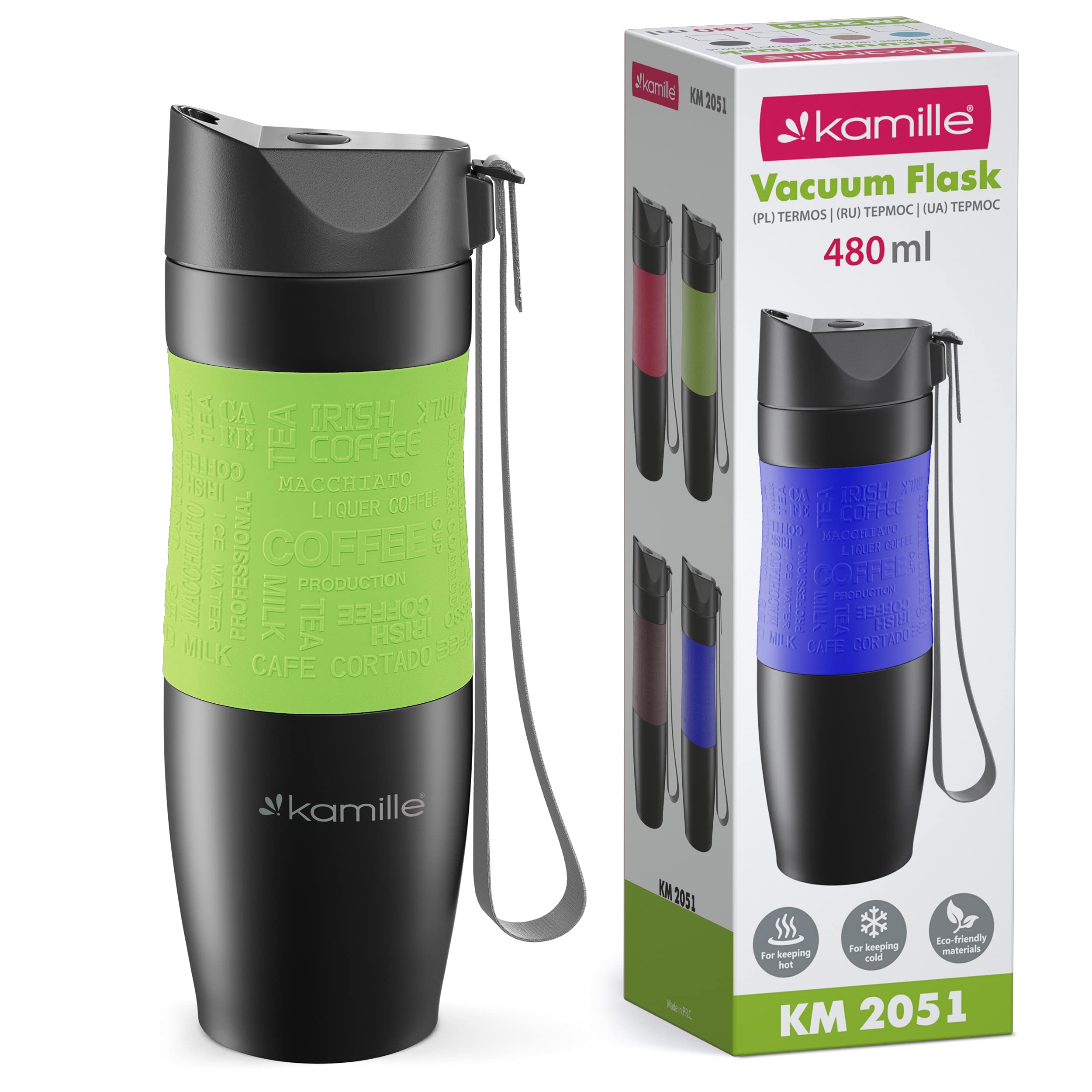 Kamille Coffee Tumbler Stainless Steel Coffee Travel Mug Double