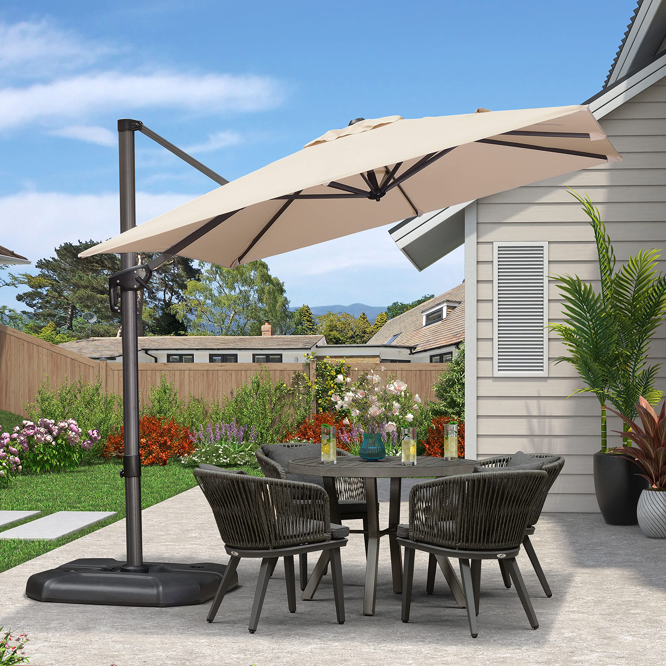 custom logo patio umbrellas Personalized 84 inch Wind Proof Patio Umbrella w/ 7 Colors