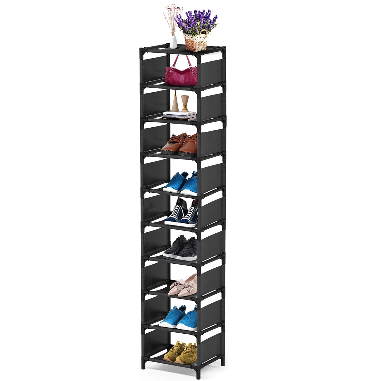Esonstyle 10 Tiers Shoe Rack Space Saving Shoe Shelf Organizer Tall ...