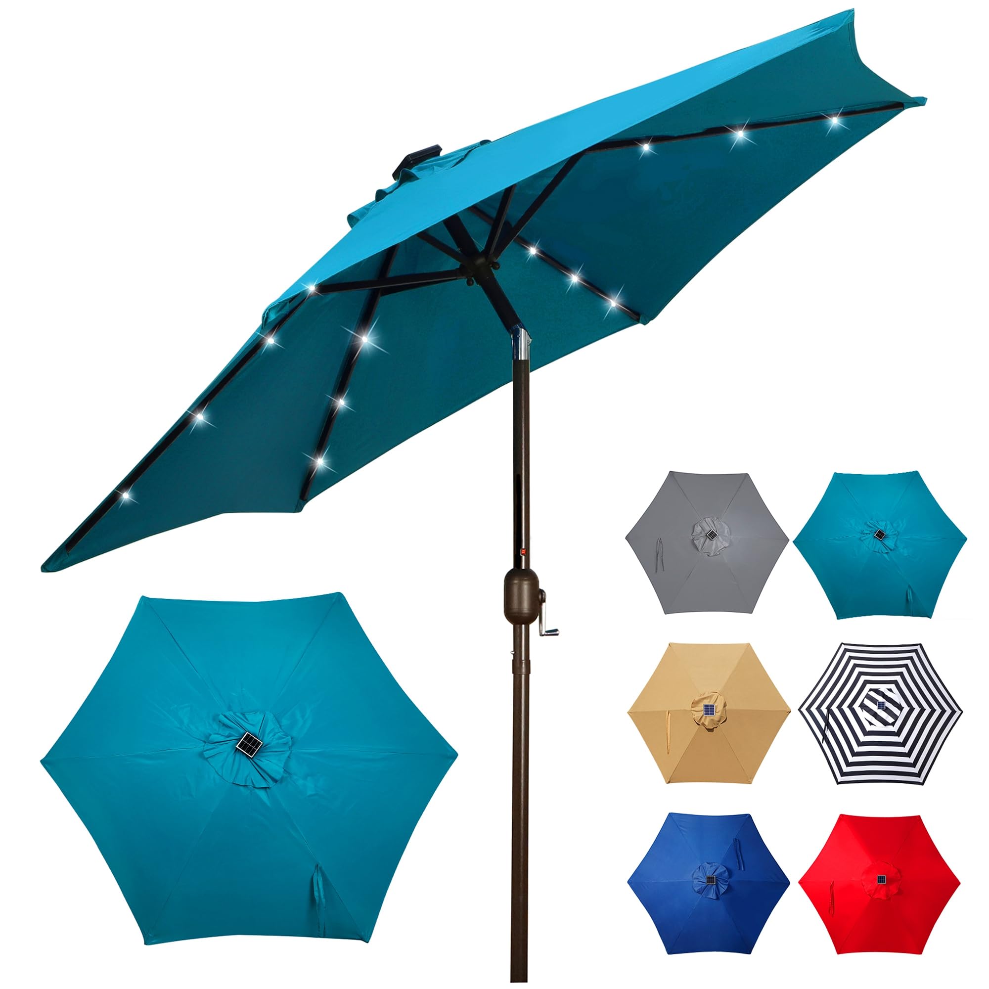 costco patio umbrellas Seasons Sentry 10' Square Solar LED Cantilever Umbrella