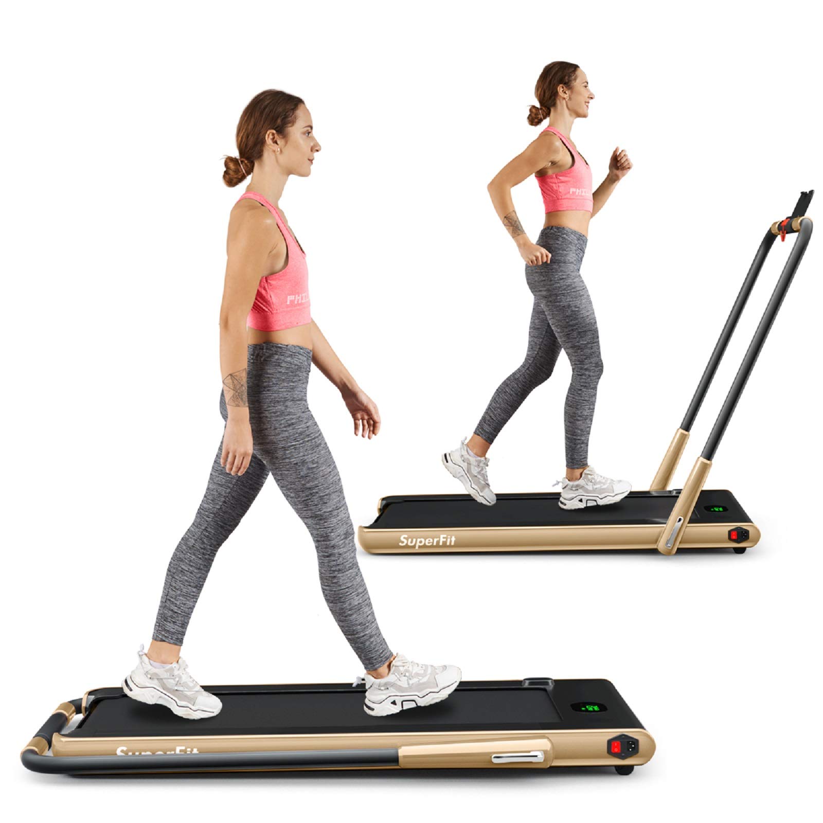 Goplus in Folding Treadmill Under Desk Electric Superfit