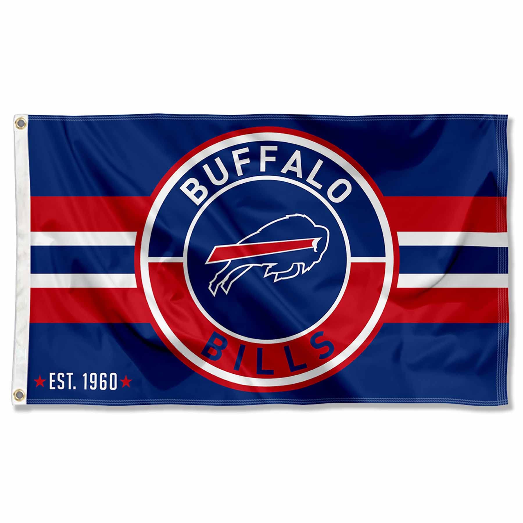 WinCraft Buffalo Bills Flag Kit — 3x5 Foot Flag, 6' Spinning Pole & Adjustable Bracket Mount