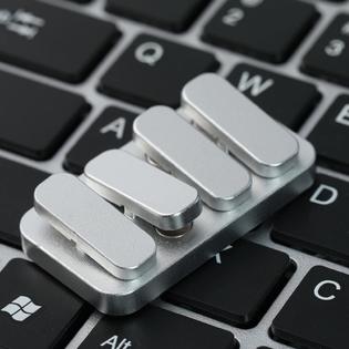Juguetes antiestrés de etal EDC Fidget Clicker para adultos (plata Juguetes antiestrés de etal EDC Fidget Clicker para adultos (plata