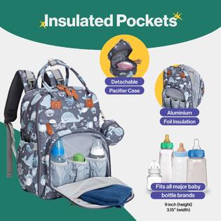 BabbleRoo Baby Diaper Bag Laptop Backpack Sea Animals Unisex 12