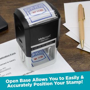 Paid with Date Self Inking Rubber Stamp Office Stationery Paid with Date Self Inking Rubber Stamp Office Stationery