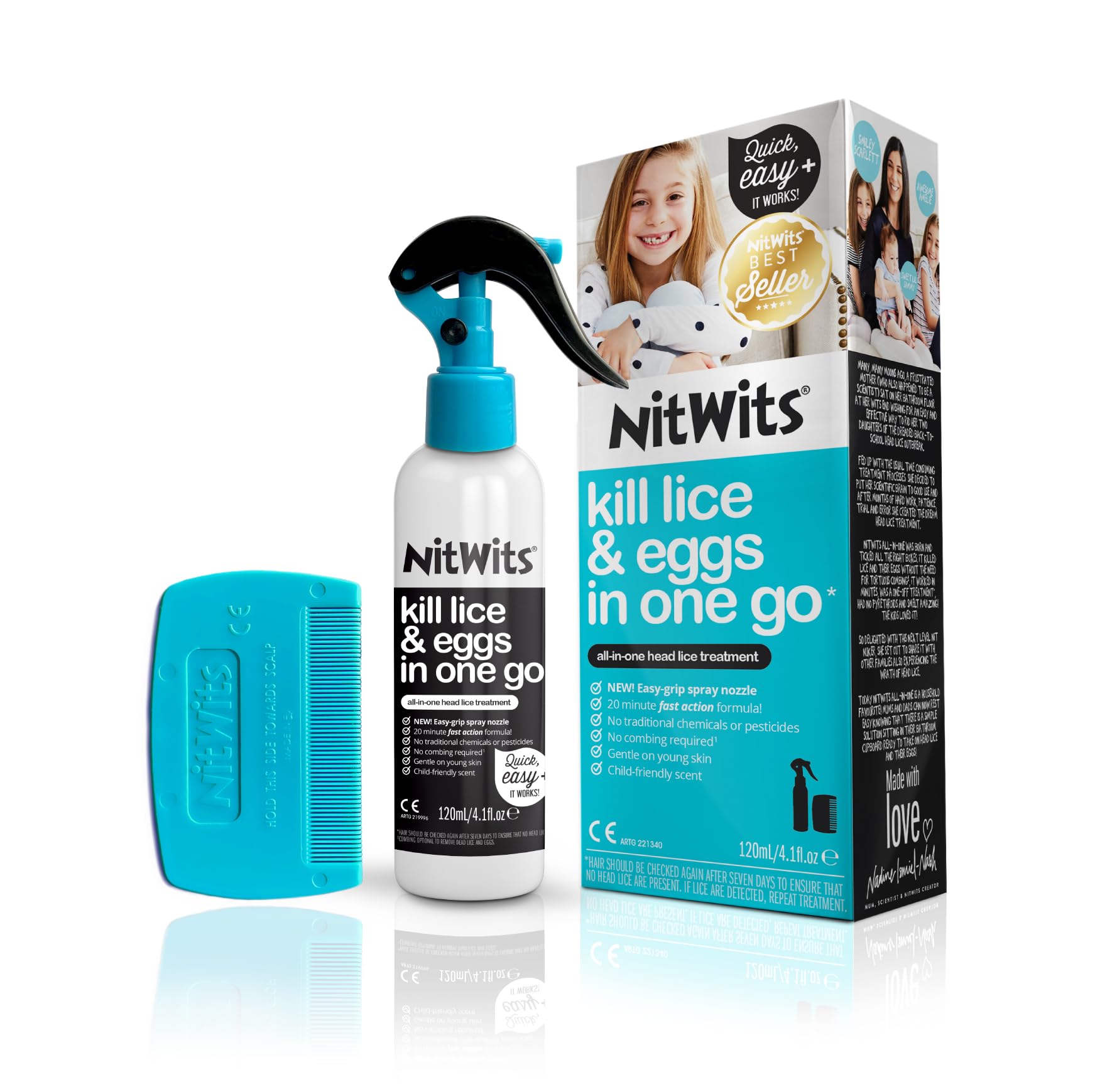 Full Marks Head Lice Solution With Comb - 4 Treatments (200 Ml) | Australia